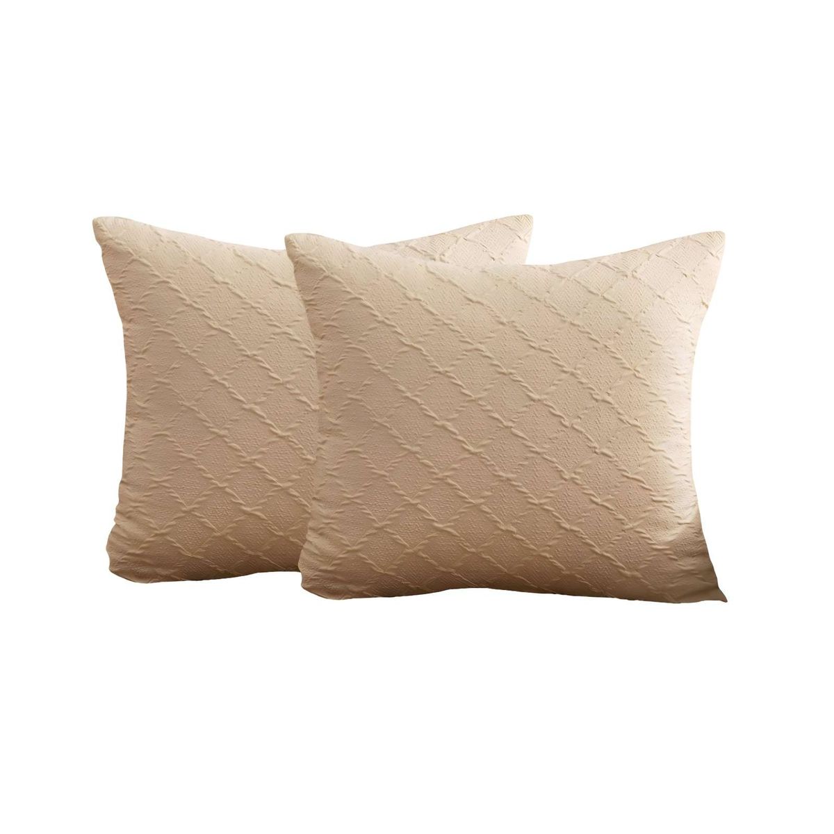 GENERICO - PACK DE 2 FUNDAS DE TERCIOPELO TRENZADO BEIGE