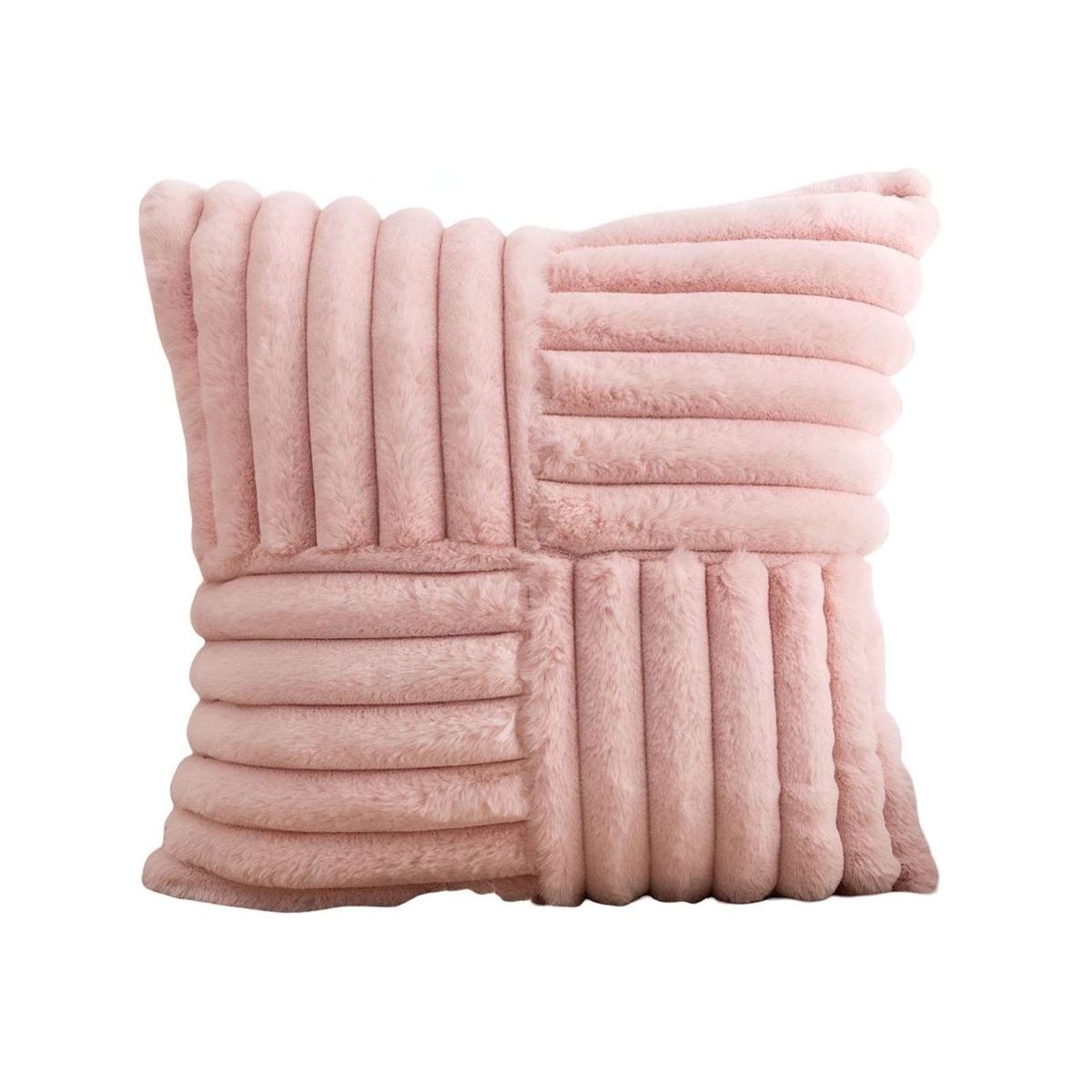GENERICO - PACK DE 4 FUNDAS PELUDA EMPALMADA ROSA