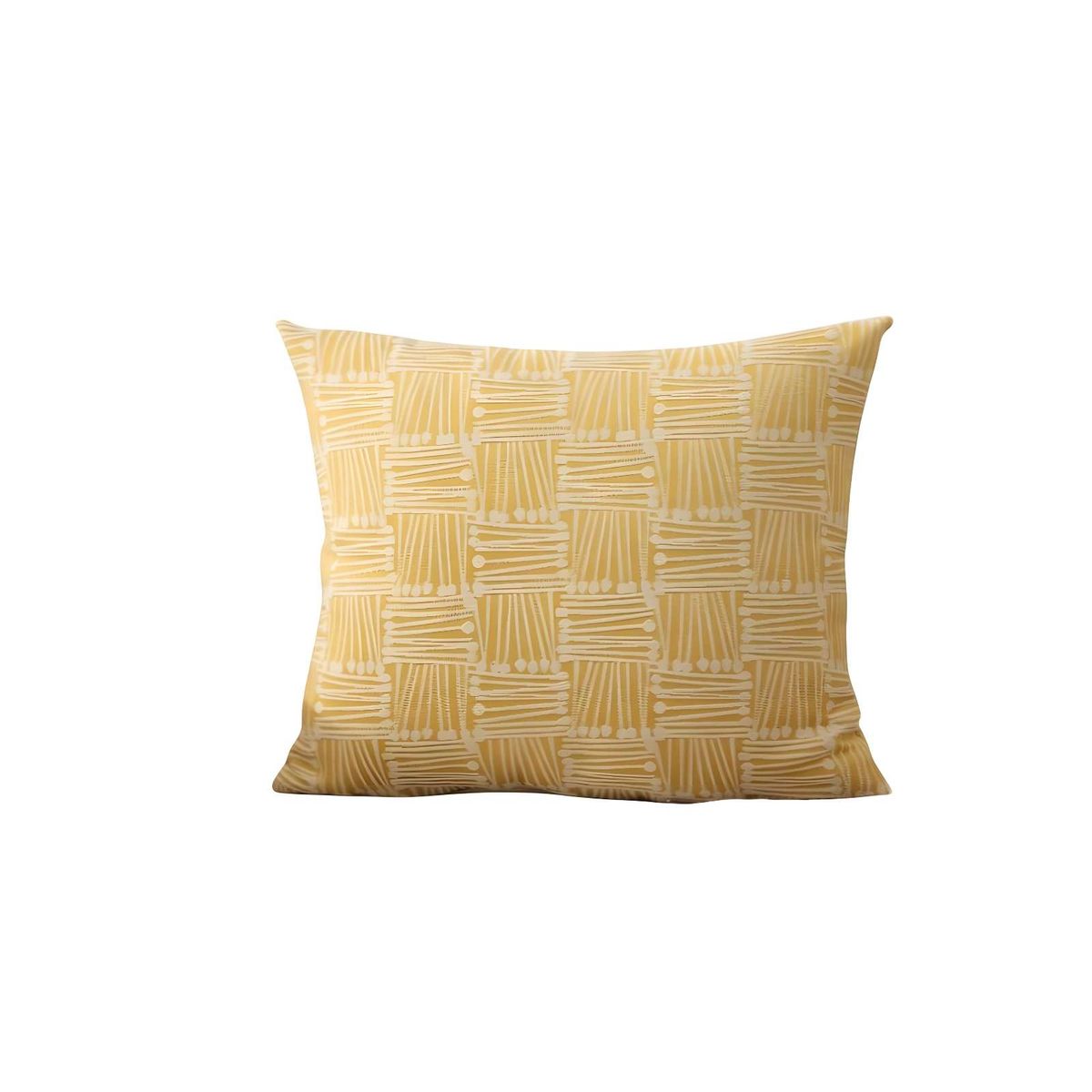 GENERICO - PACK DE 4 FUNDAS DE COJIN CUADROS AMARILLO