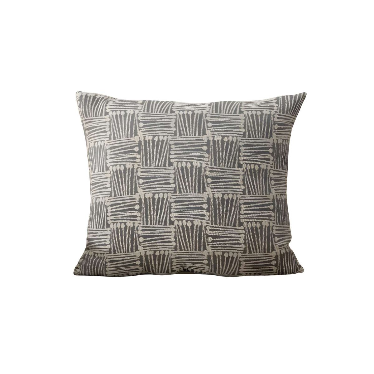 GENERICO - PACK DE 4 FUNDAS DE COJIN CUADROS GRIS