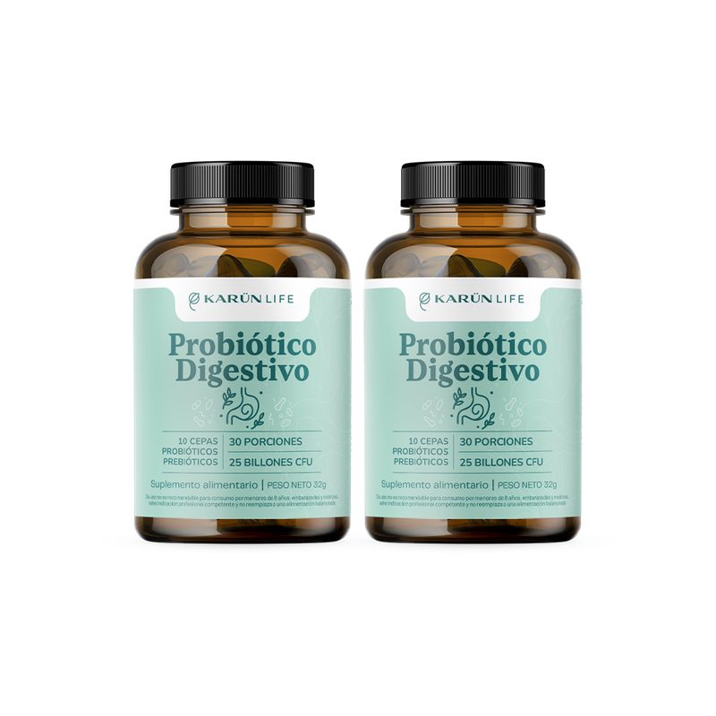 KARUNLIFE - Pack Doble Probiótico Digestivo 120 Cápsulas Karun Life