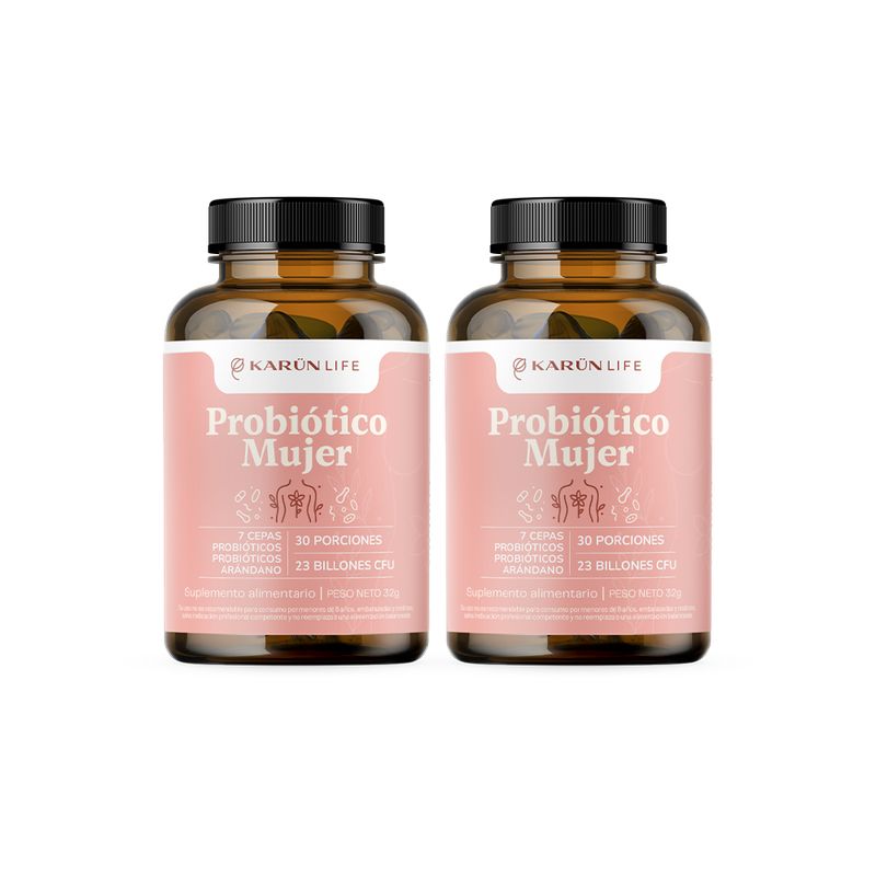 KARUNLIFE - Pack Doble Probiótico Mujer 120 Cápsulas Karun Life