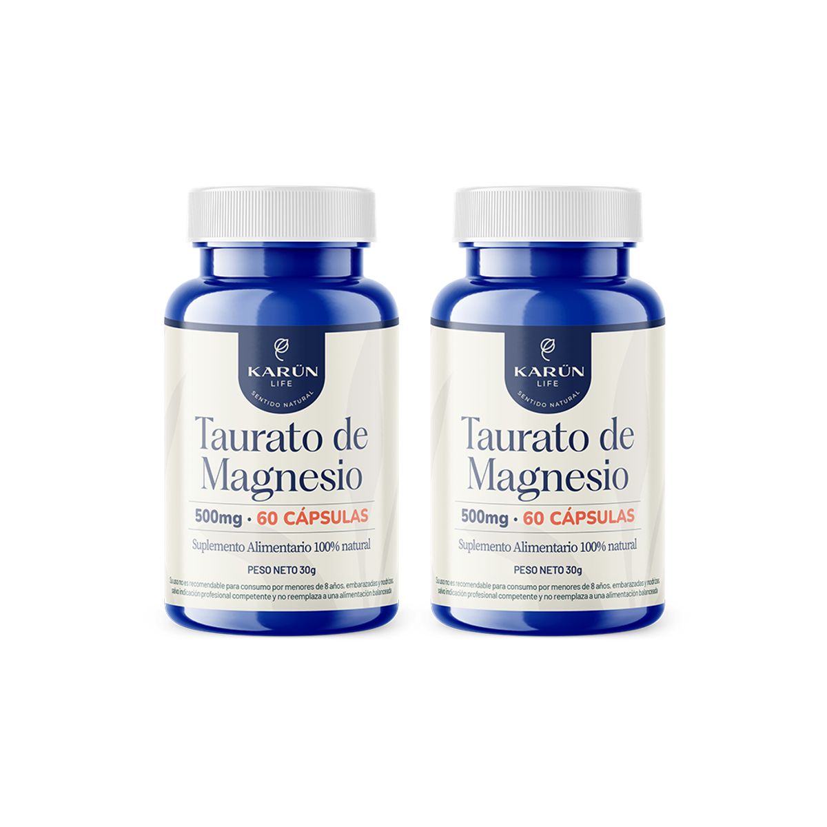 KARUNLIFE - Pack x2 Taurato De Magnesio 120 capsulas Karun Life