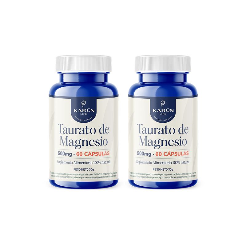 KARUNLIFE - Pack Doble Taurato De Magnesio 120 Cápsulas Karun Life