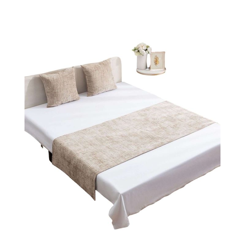 GENERAC - PIECERA SIN FUNDAS MODELO CHENILLE BEIGE