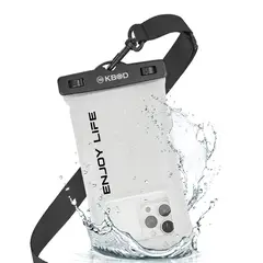 KBOD - Bolsa Sumergible Para Teléfono Celular Waterproof Pouch Bag Blanco Talla L