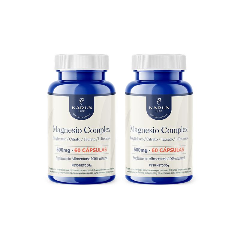 KARUNLIFE - Pack Doble Magnesio Complex 120 Cápsulas Karun Life