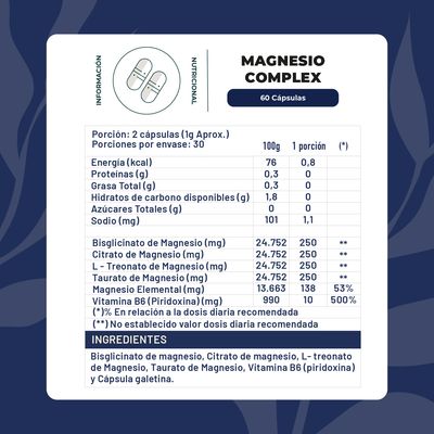 Imagen 2 del producto Pack x2 Magnesio Complex 120 capsulas Karun Life