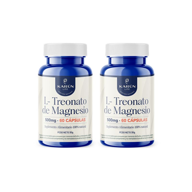 KARUNLIFE - Pack Doble L Treonato De Magnesio 120 Cápsulas Karun Life
