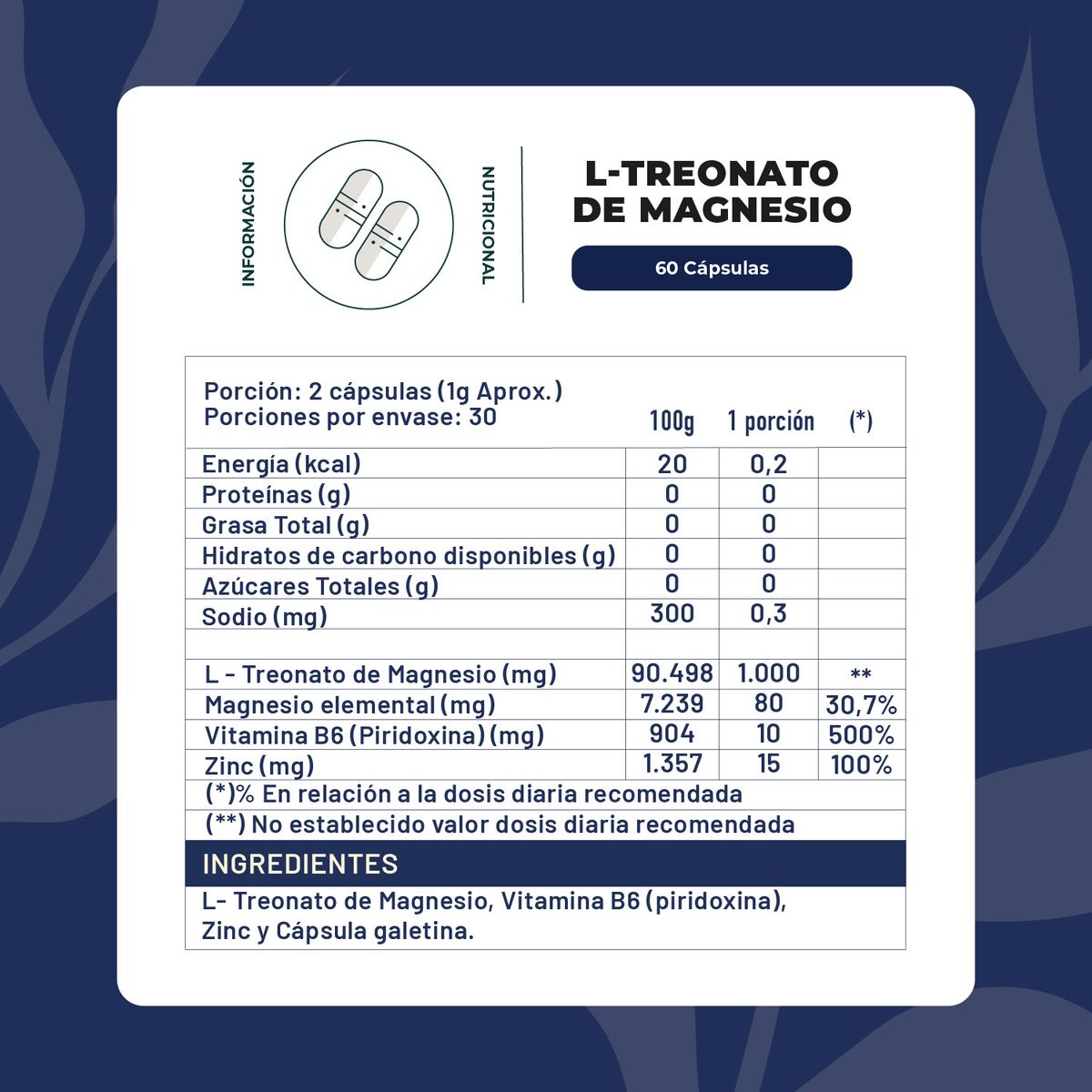 KARUNLIFE - Pack Doble L Treonato De Magnesio 120 Cápsulas Karun Life