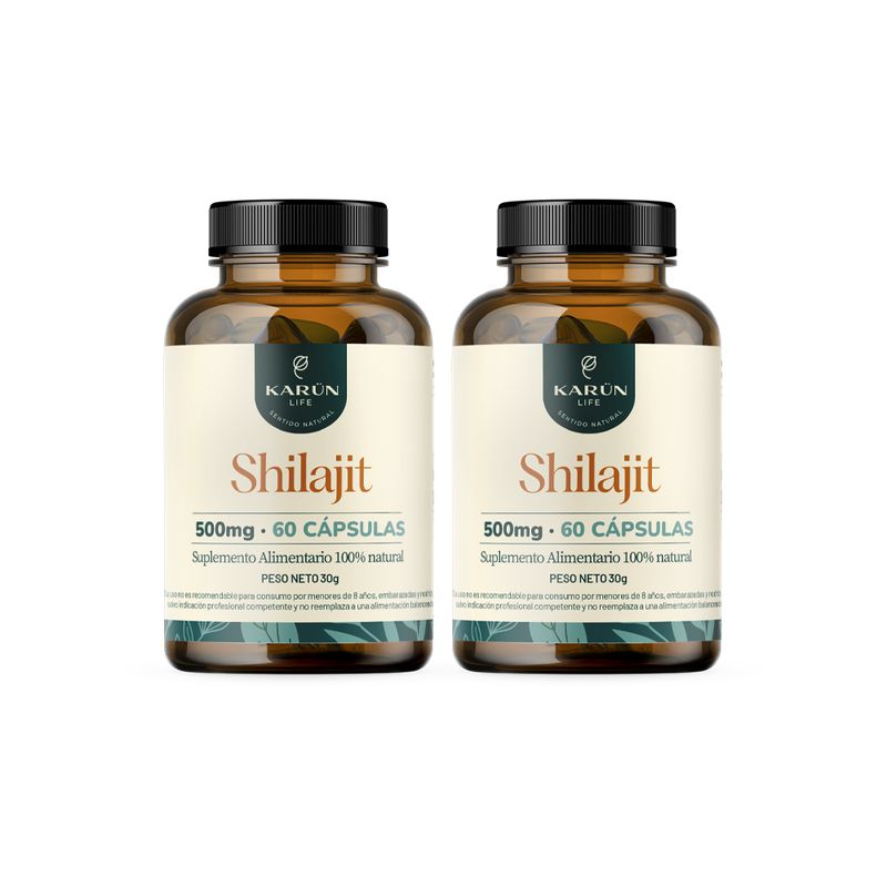 KARUNLIFE - Pack Doble Shilajit 120 Cápsulas Karun Life