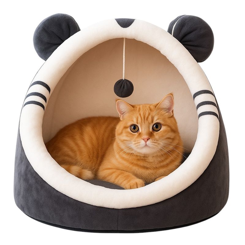 GENERICO - Cama Gatos Iglu Casa Camas Felpa Iglu Cueva Perros Mascotas