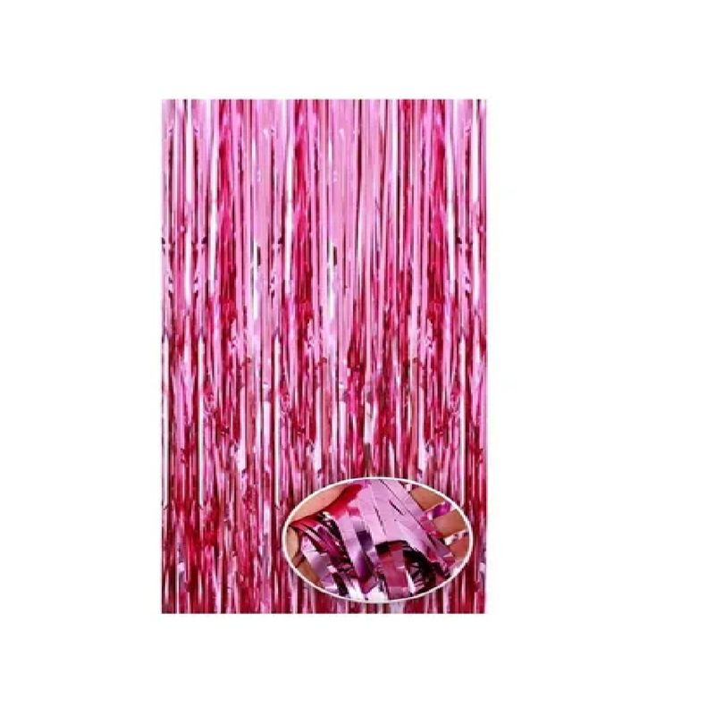 GENERICO - Guinalda Cortina Metalica para Cumpleaños Rosa