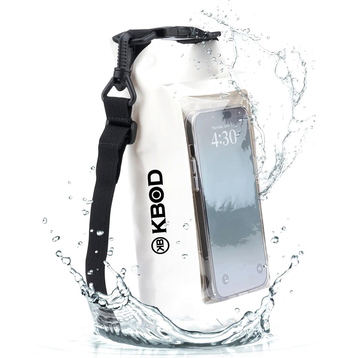 KBOD - Bolso Sumergible Para Telefono Waterproof Kbod Splash Bag 2L Blanco