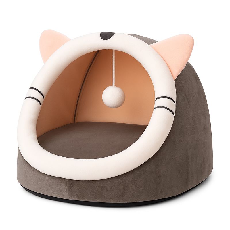 GENERICO - Cama Casa Iglu Para Mascota Gatos Cama Felpa Perros Pequeño