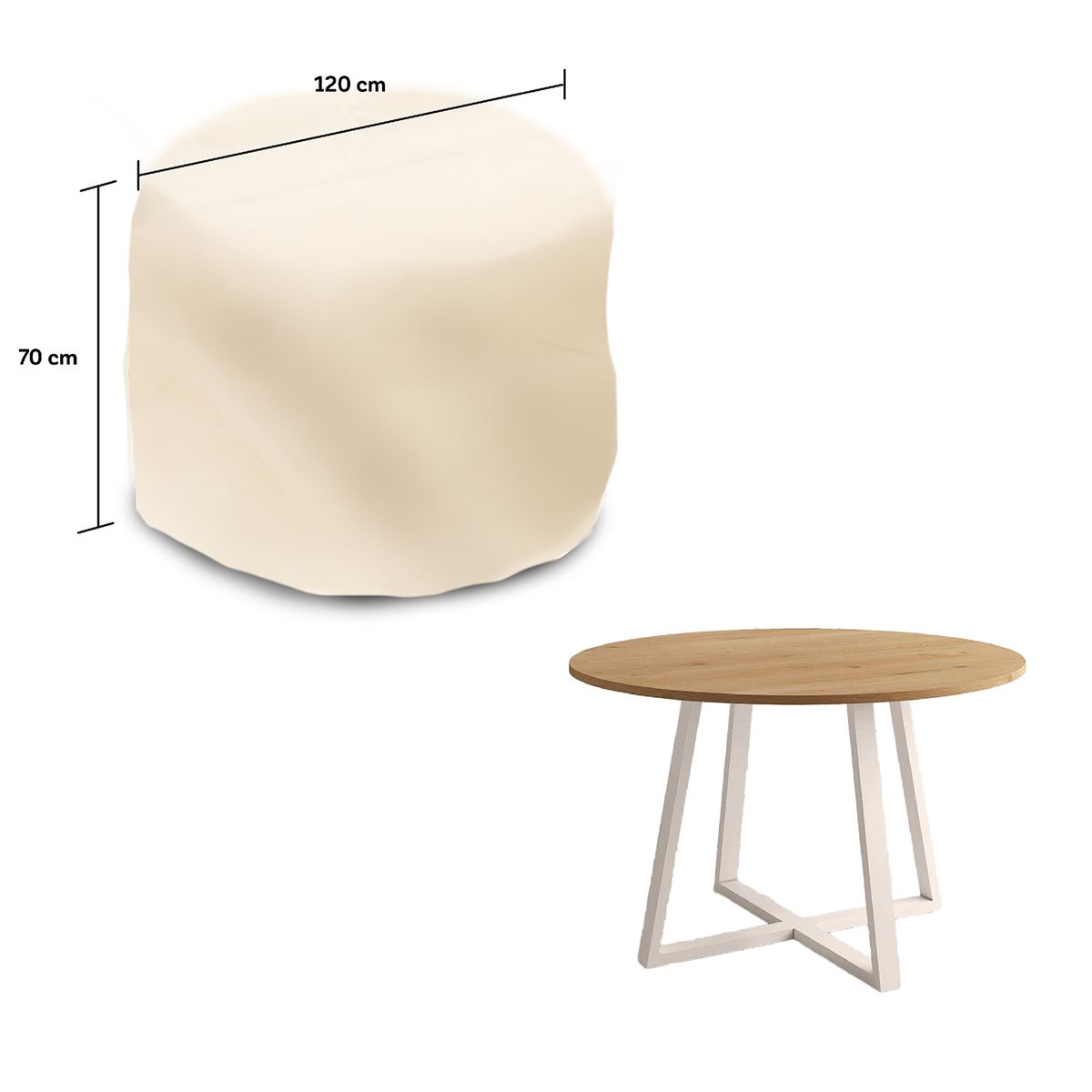 CWAGEN - Cobertor Funda de Mesa Redonda M Tapado Covers - Wagen Covers