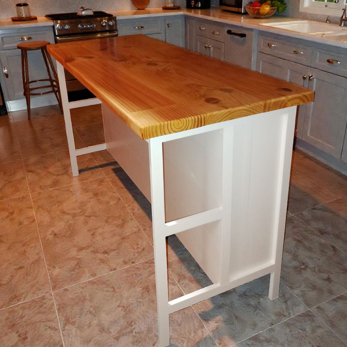 GENERICO - Mesa Americana Isla Cubierta Vitrificada Cocina Comedor