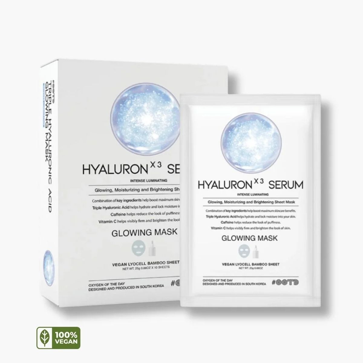 OOTD - Mascarilla Hidratante Iluminador - 10 un