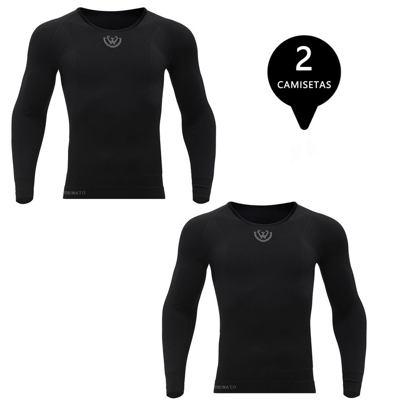 GIOVACCHINO - Pack 2 Camisetas Termica Primera Capa Microfibra Hombre