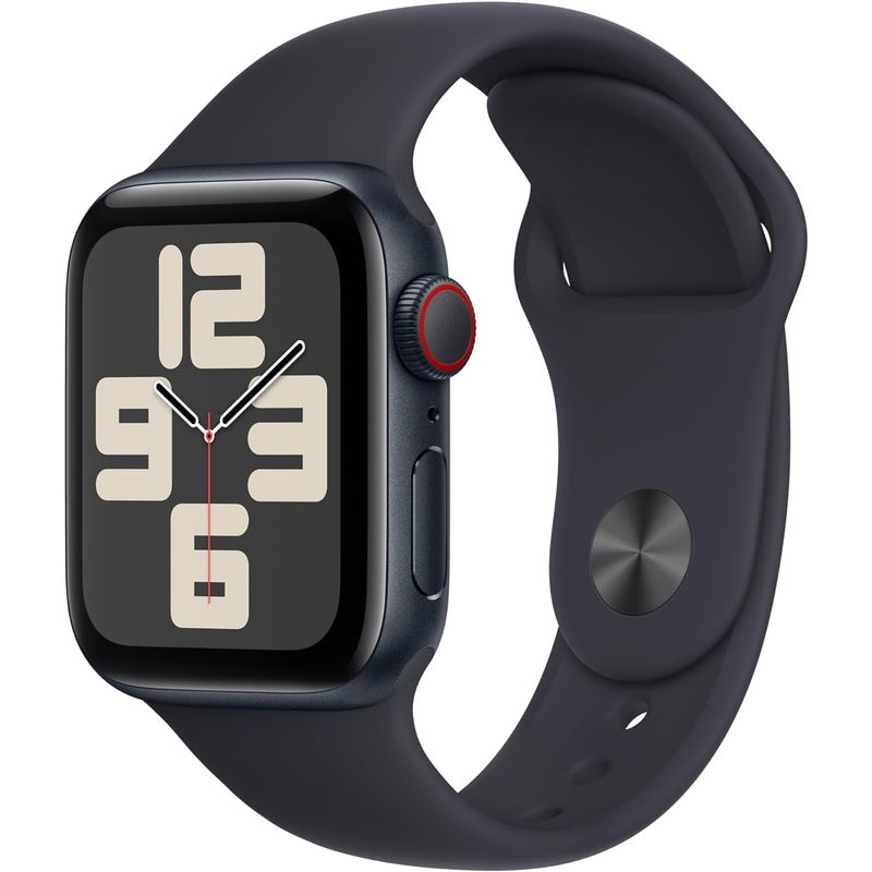 APPLE - Apple Watch SE 2024 GPS 44mm Midnight Aluminio Correa Deportiva S/M