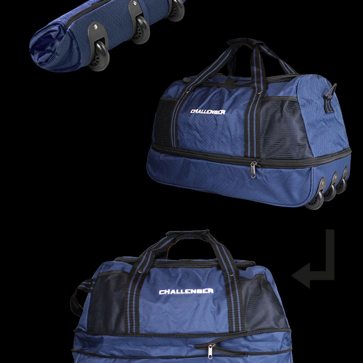 CHALLENGER - Bolso tipo Mochila con ruedas Challenger azul