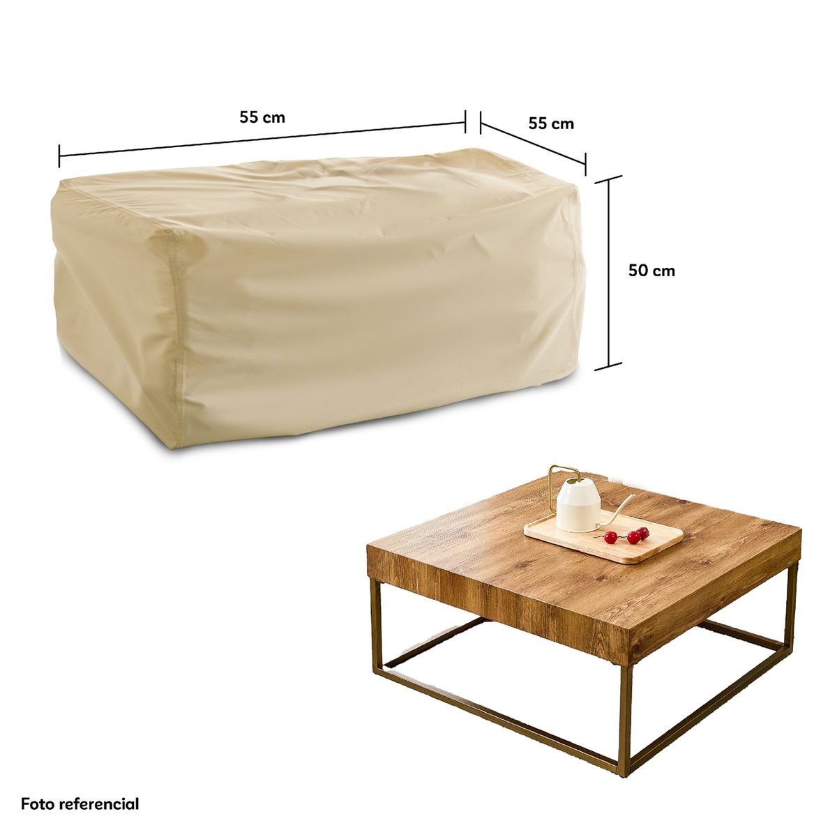 CWAGEN - Cobertor Funda de Mesa de centro Cuadrada S Tapado Covers-Wagen Covers