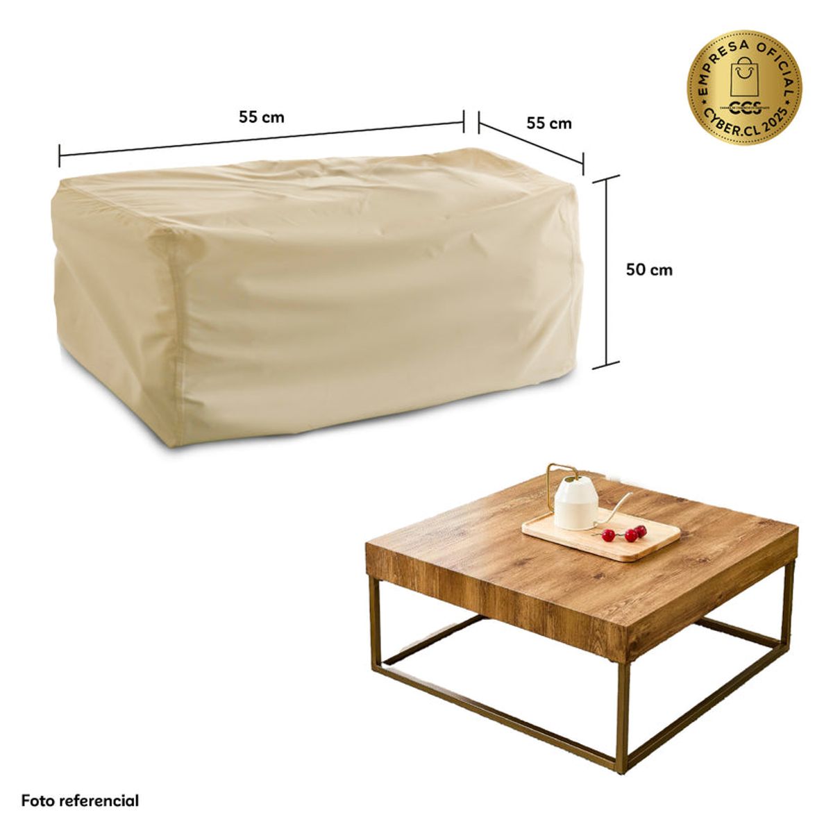 CWAGEN - Cobertor Funda de Mesa de centro Cuadrada S Tapado Covers-Wagen Covers