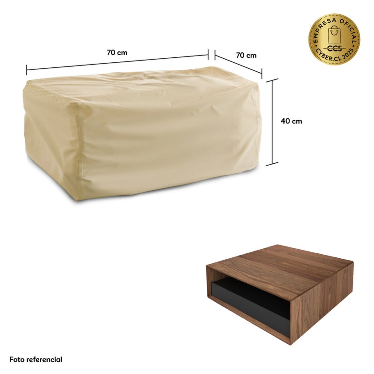 CWAGEN - Cobertor Funda de Mesa de centro Cuadrada L Tapado Covers-Wagen Covers