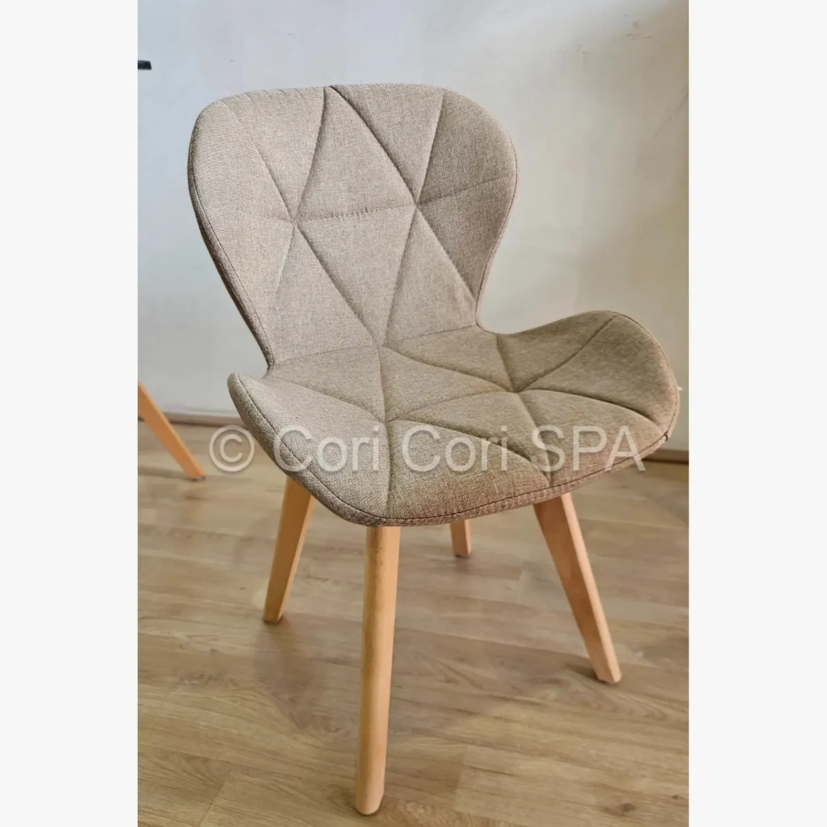 CORI CORI - Comedor Rubi 120x80cms + 6 Sillas Mariposa Lino Beige