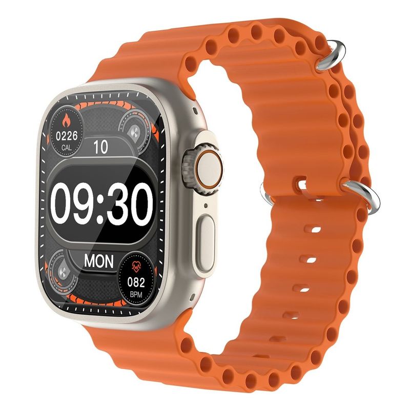 KBOD - Smartwatch Reloj Inteligente Bluetooth Kbod X80 Ultra Dorado Naranja