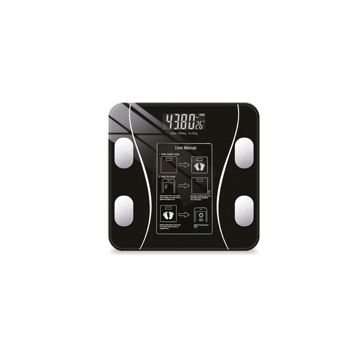 TECNOLAB - Pesa Digital Bluetooth Smartphone Medición Imc 180kg - Ps