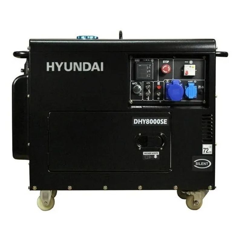 HYUNDAI - Generador Diesel 6,3 KW Hyundai 78DHY8600SE Partida Elec.