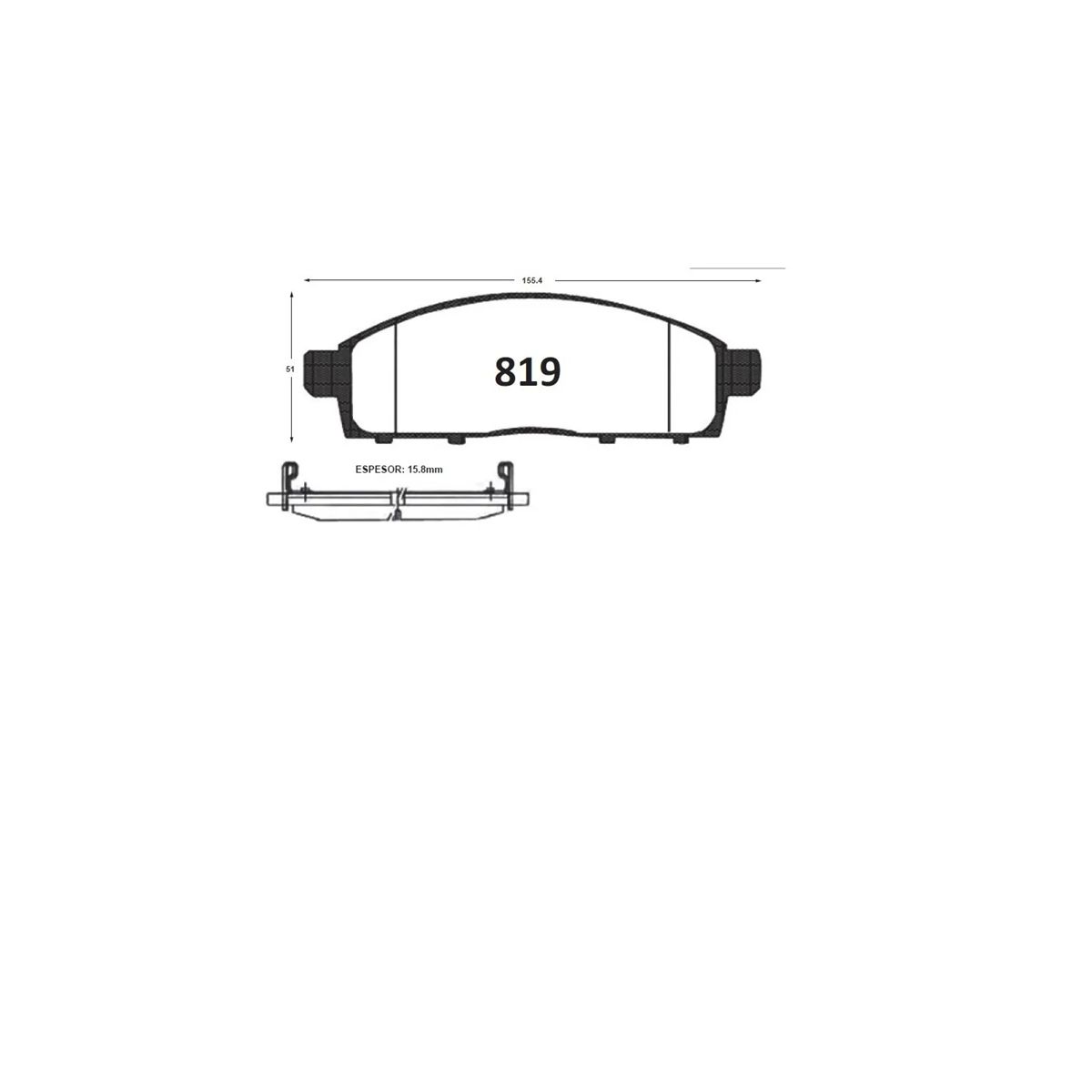 GENERICO - Pastilla De Freno Delantera Mitsubishi L200 2007-2024