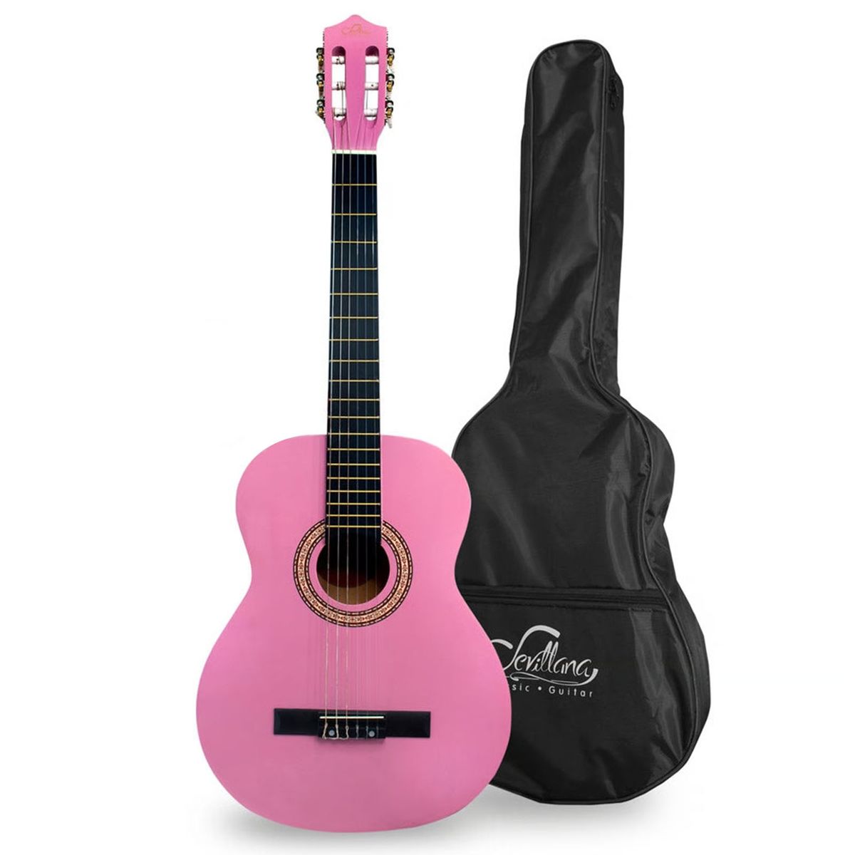 SEVILLANA - Guitarra Clasica Funda De Niño 30 Pulgadas Sevillana Rosa
