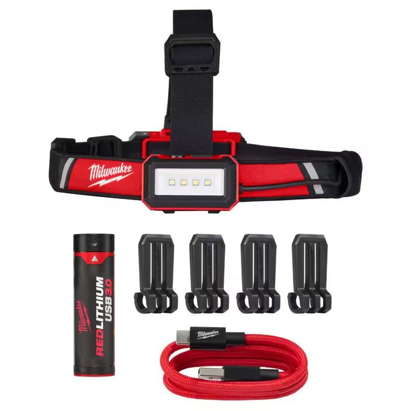 MILWAUKEE - Linterna Frontal de perfil bajo Recargable por USB 2115-21