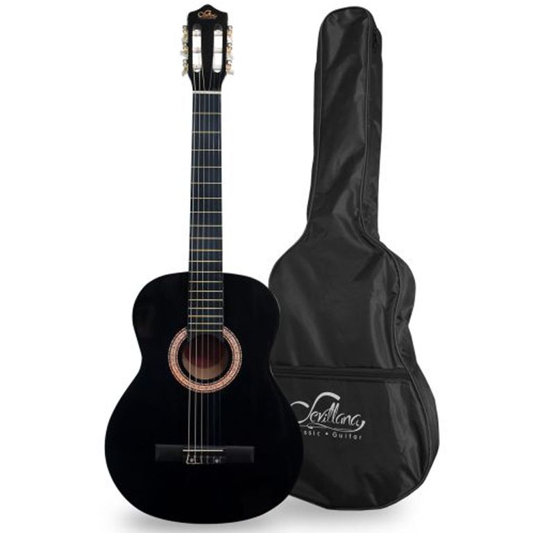 Guitarra Clasica Funda 34 Pul Mediana Negro