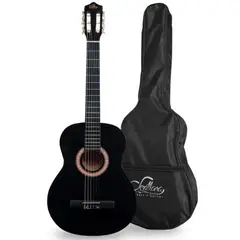 SEVILLANA - Guitarra Clasica Funda 34 Pul Mediana Negro