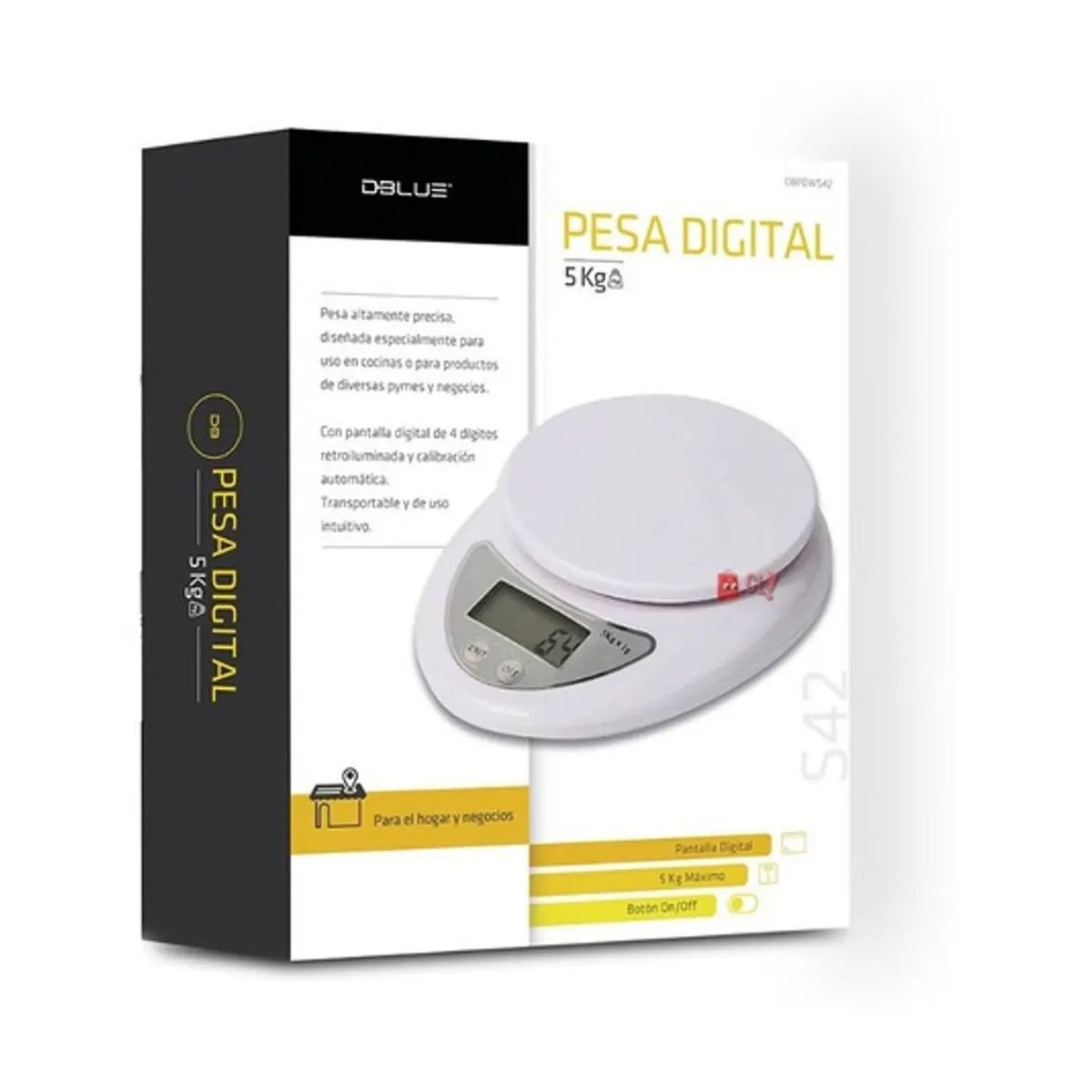 DBLUE - Pesa Gramera Para Cocina O Comercio Capacidad 5kg - Ps
