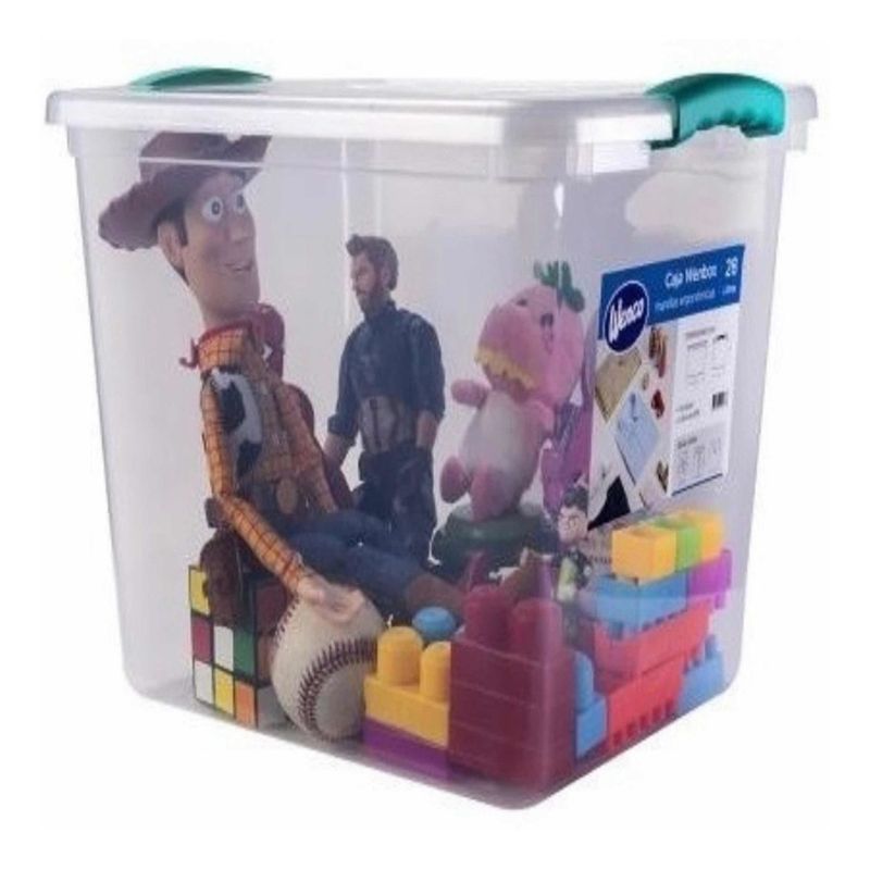 WENCO - Caja Organizadora 28 Litros Transparente Wenco