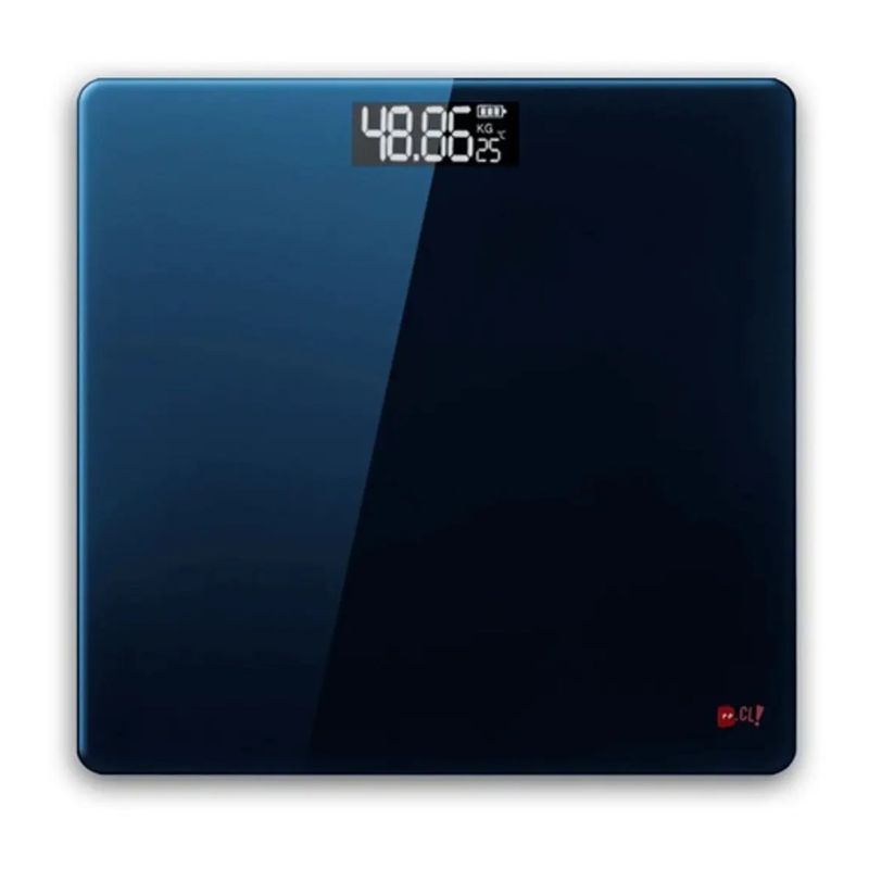 DBLUE - Pesa Digital Baño Vidrio Templado Capacidad 180kg Azul - Ps
