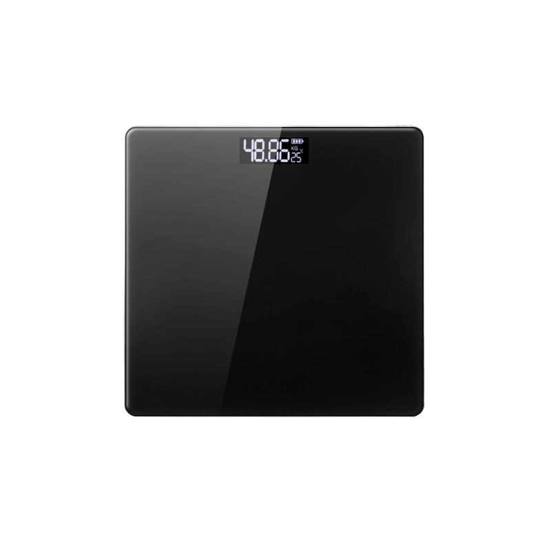 DBLUE - Pesa Digital Baño Vidrio Templado Capacidad 180kg Negro - Ps