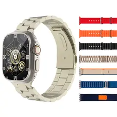 KBOD - Smart Watch Reloj Inteligente X70 Ultra Pack de 7 Correas Dorado