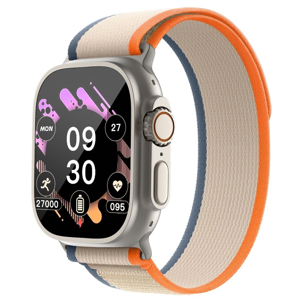 KBOD - Smart Watch Reloj Inteligente Kbod X70 Ultra Pack de 7 Correas Dorado