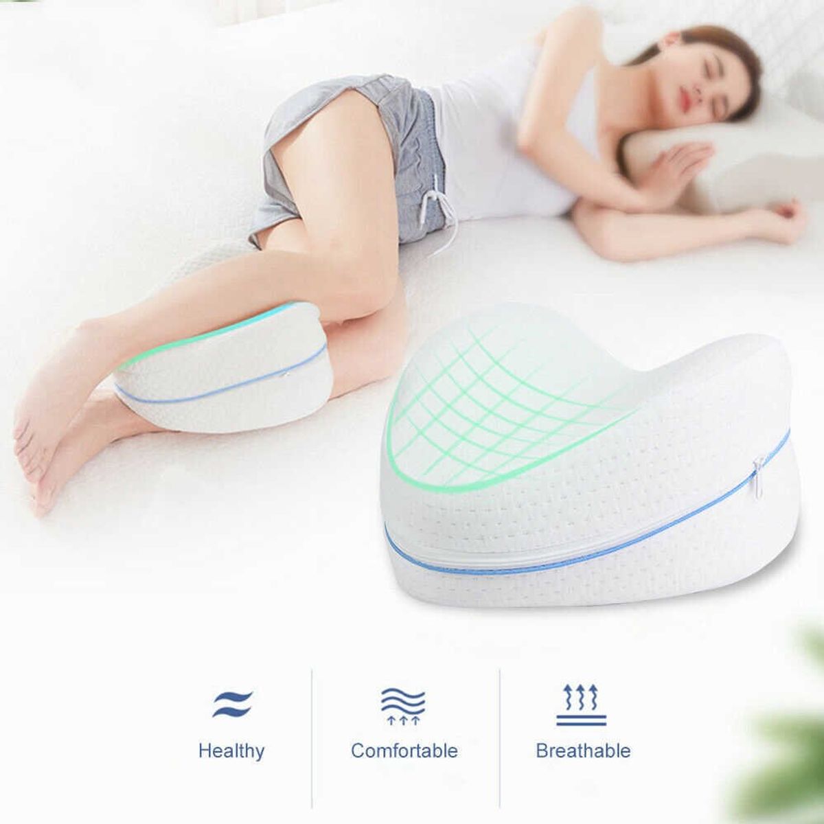 MOVI - ALMOHADA ORTOPEDICA PARA PIERNAS EL DESCANSO PERFECTO