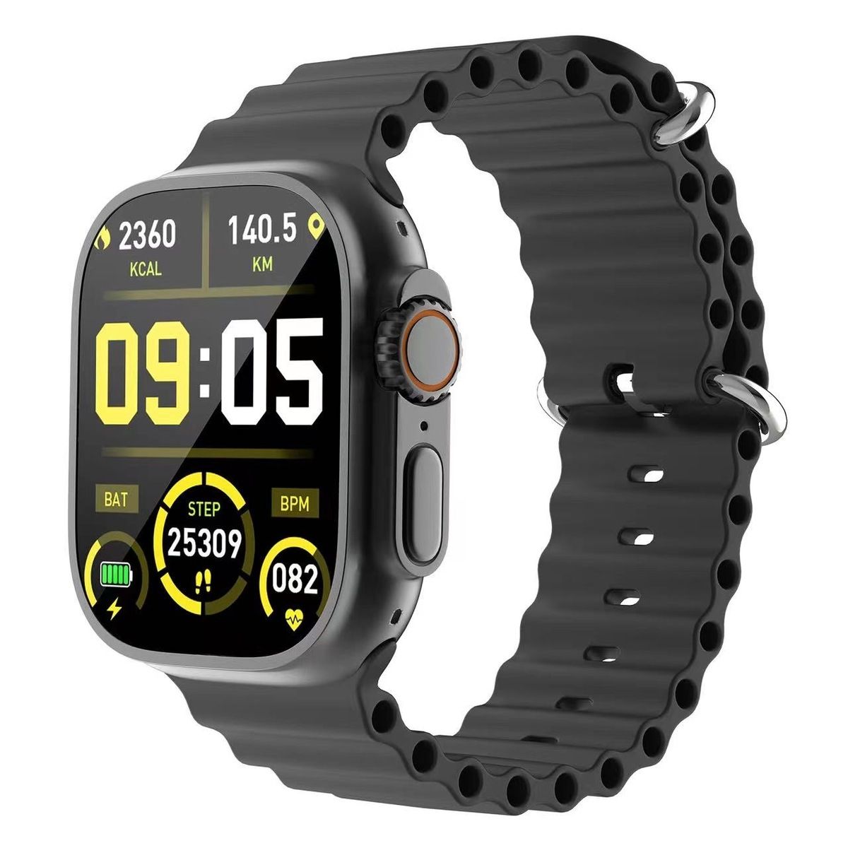 KBOD - Smart Watch Reloj Inteligente Kbod X70 Ultra Pack de 7 Correas Negro