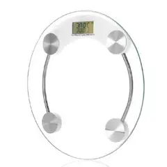 DBLUE - Pesa De Baño Material Vidrio Templado 180kg Redonda - Ps