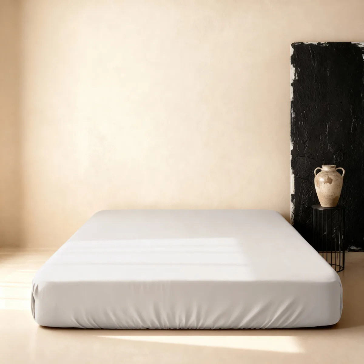 HYPNOS - Sábana Bajera Premium 100% Bambú Orgánico 300 Hilos Ultra Suave