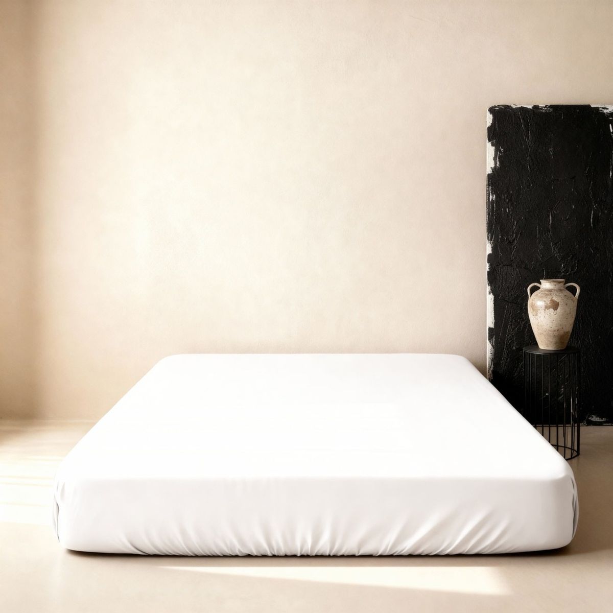 HYPNOS - Sábana Bajera Premium 100% Bambú Orgánico 300 Hilos Ultra Suave