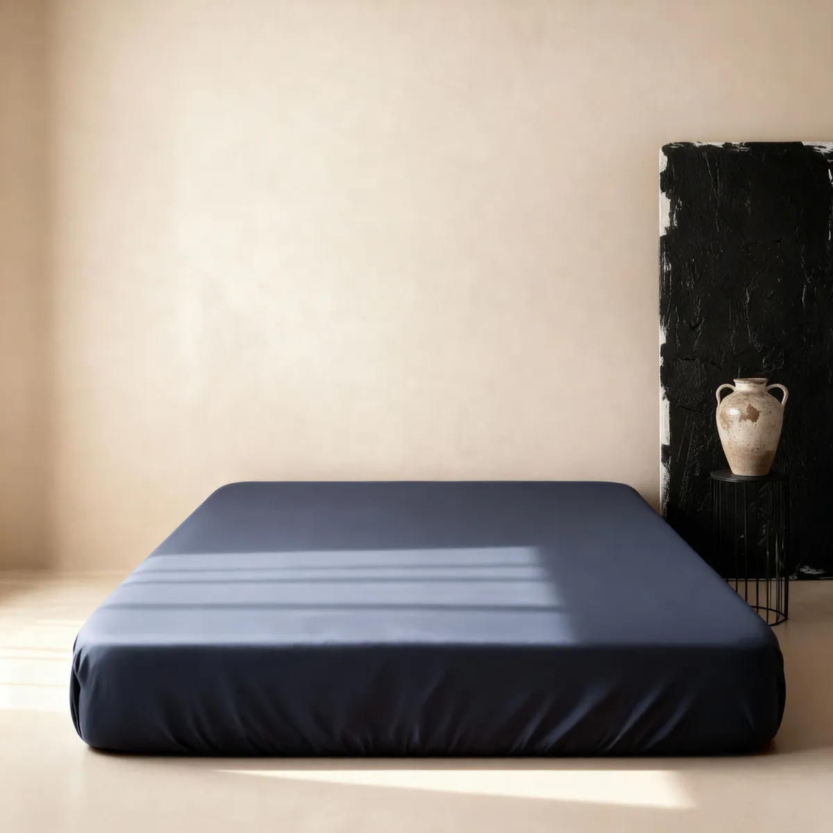 HYPNOS - Sábana Bajera Premium 100% Bambú Orgánico 300 Hilos Ultra Suave