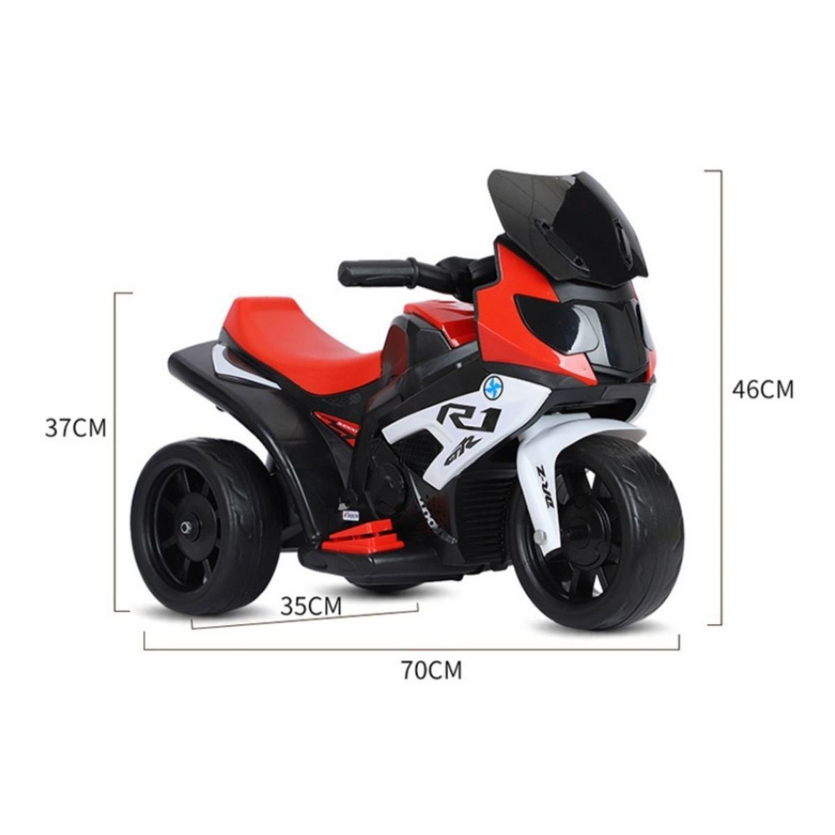 BABYLUNA - Moto Eléctrica a Batería Cool para niños Rojo